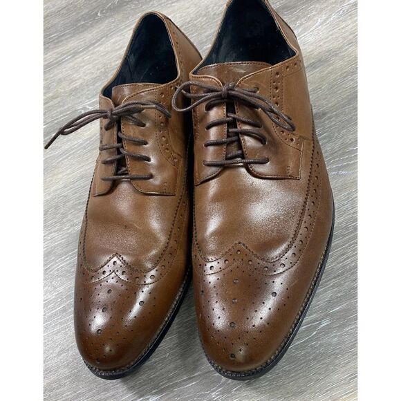 Stacy Adams Mens 13 M Oxfords Brown Lace Up Wingtip Leather Shoes Casual Preppy‎ main image 8